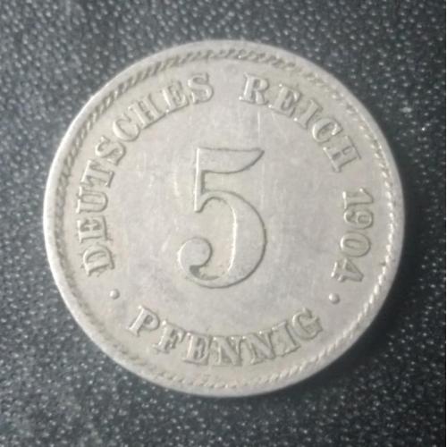 5 пфеннигов 1904 (E) Германия