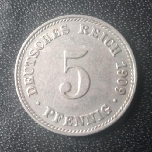 5 пфеннигов 1909 (D) Германия 