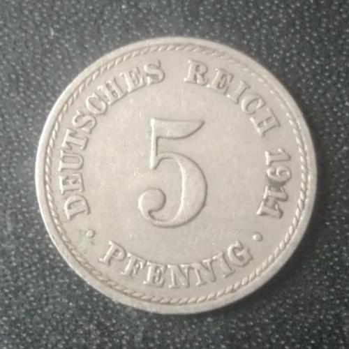 5 пфеннигов 1911 (A) Германия