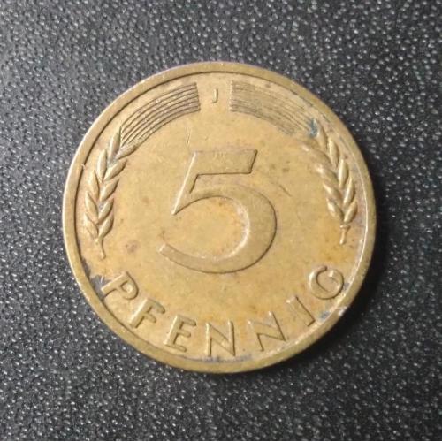 5 пфеннигов 1950 (J) Германия