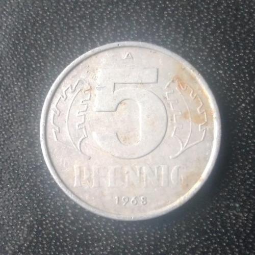  5 пфеннигов 1968 Германия