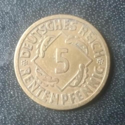 5 рейхспфеннигов 1924 (A) Германия 
