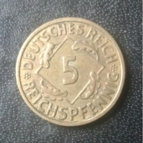  5 рейхспфеннигов 1936 (F) Германия