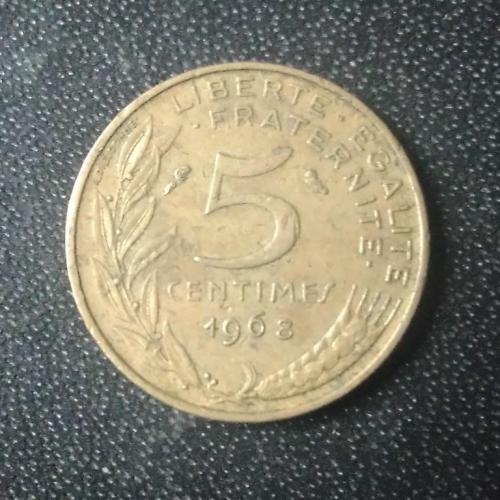 5 сантимов 1968 Франция