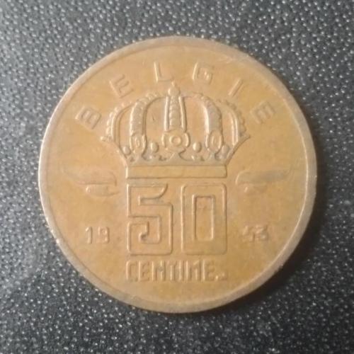 50 сантимов 1953 Бельгия