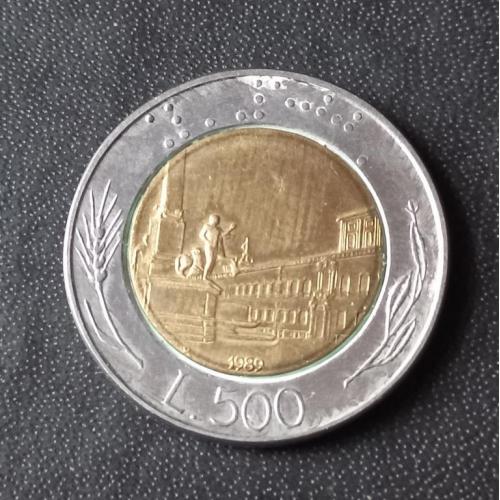 500 лир 1989 Италия 
