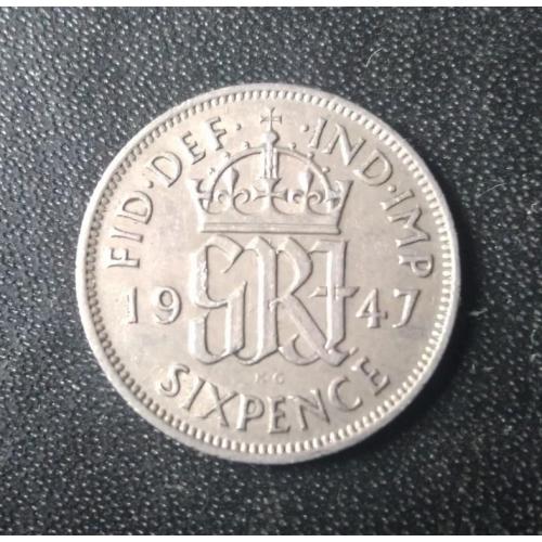  6 пенсов 1947 Великобритания