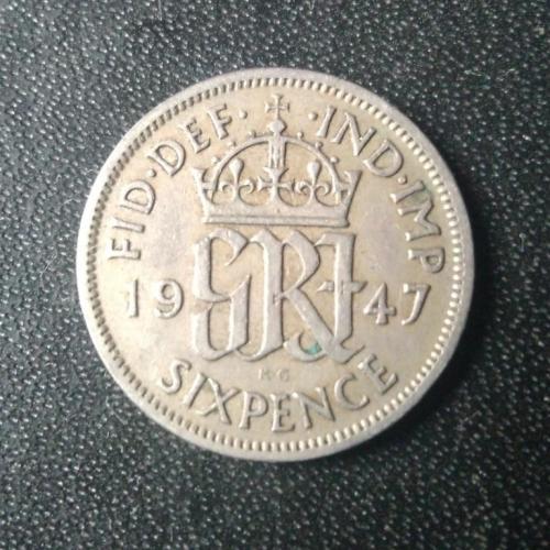  6 пенсов 1947 Великобритания
