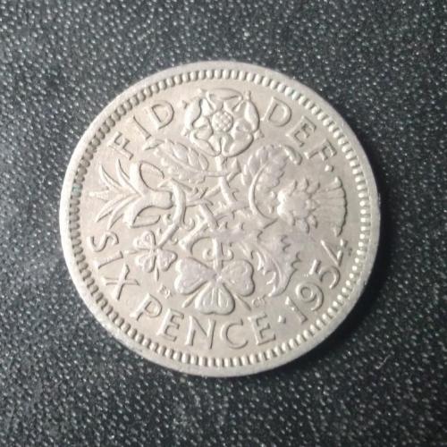 6 пенсов 1954 Великобритания