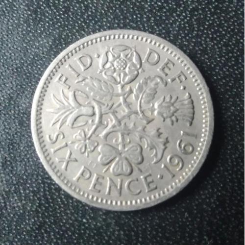  6 пенсов 1961 Великобритания