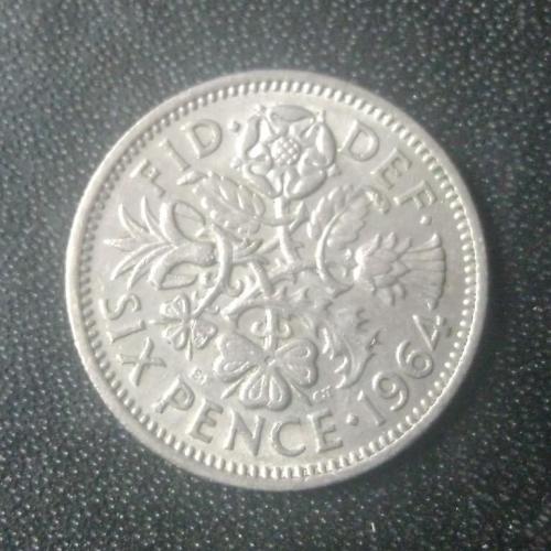 6 пенсов 1964 Великобритания
