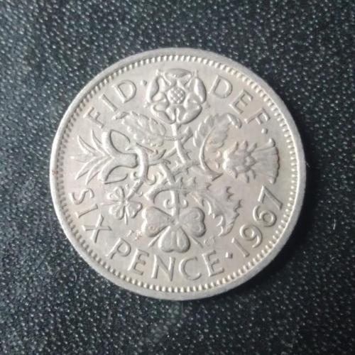 6 пенсов 1967 Великобритания