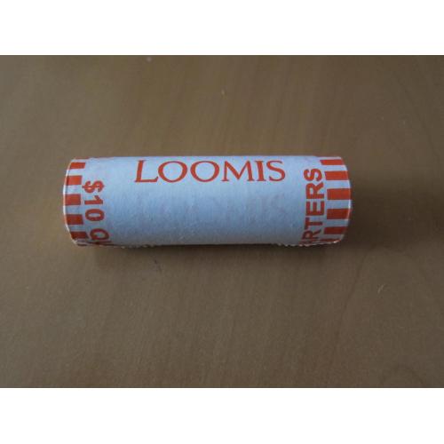 Ролл 25 центових монетСША (квотери) 40 шт. різні.