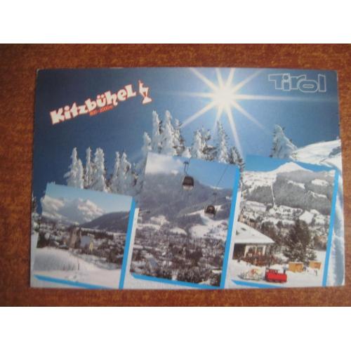 Австрия Тироль лыжный курорт Китцбюель гры Альпы подвесная дорога.  1990  ПП 15 Х10 см