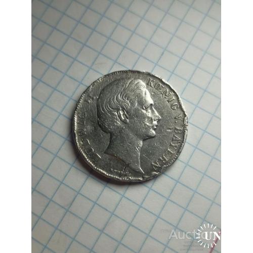 1 гульден 1867 год Людвиг ІІ Бавария