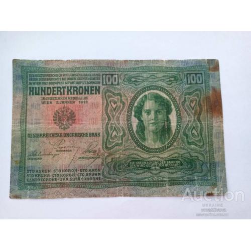 100 крон 1912 год Австро Венгрия
