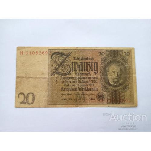 20 марок 3 рейх 1929 год М