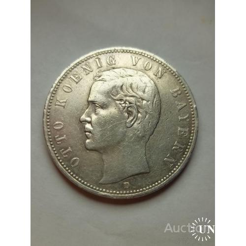 5 марок Отто Король Баварии 1903 D
