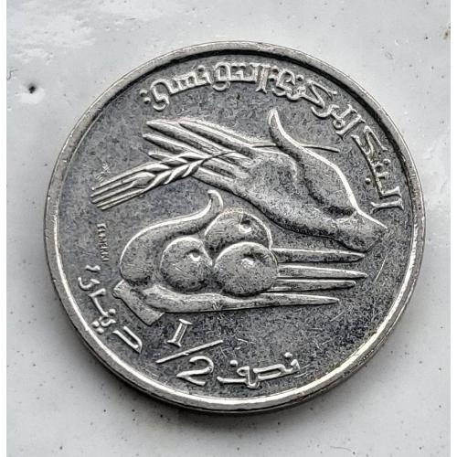 1\2 динара Тунис, Северная Африка 1997