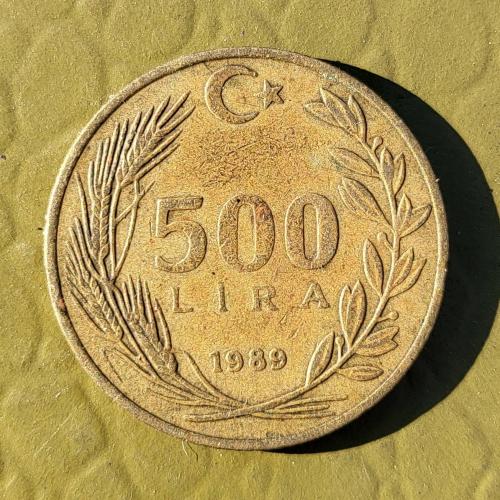 500 лир Турция 1989