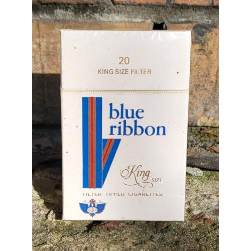 BLUE RIBBON Коллекционная пачка сигарет 1990е сигарети цигарки тютюн