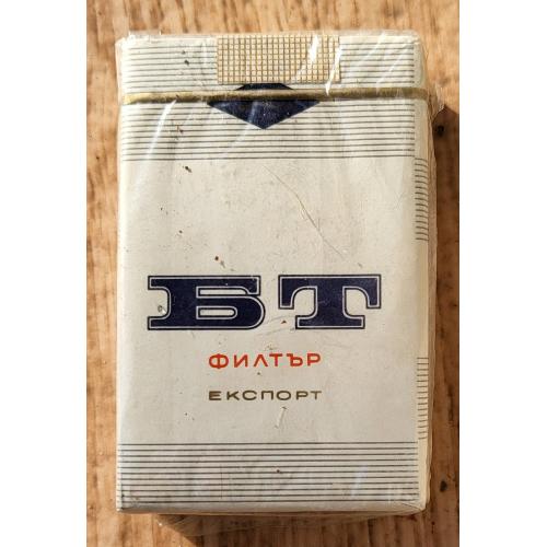 БТ (внутренний рынок)  Болгария Коллекционная мягкая пачка сигарет 1980-90е сигарети цигарки тютюн