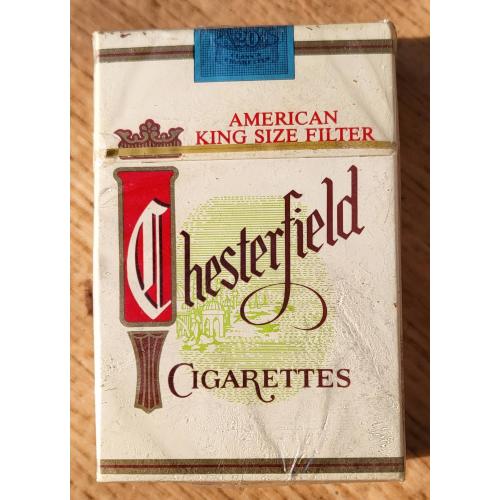 CHESTERFIELD 1990е Коллекционная пачка сигарет сигарети цигарки тютюн