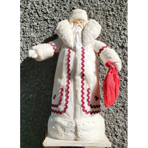 Дед Мороз из папье-маше Ёлочная игрушка СССР Ялинкова прикраса СРСР