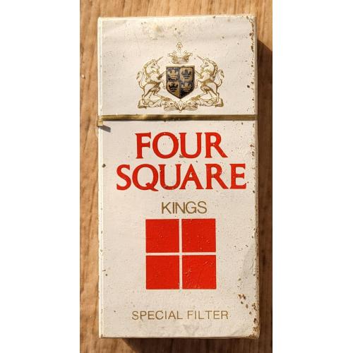 FOUR SQUARE Коллекционная пачка сигарет Индия. 1980-90е сигарети цигарки тютюн