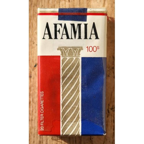 Пачка сигарет "Afamia" 100 мм Сирия. 1990е