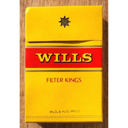 Пачка сигарет "Wills" Индия. 1990е