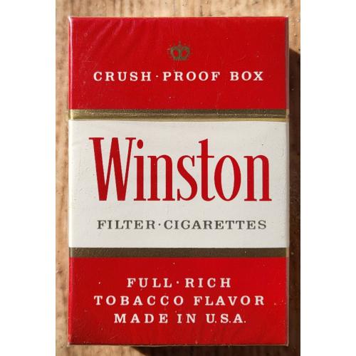 WINSTON Full Rich Tobacco Flavor 1990е Коллекционная пачка сигарет сигарети цигарки тютюн