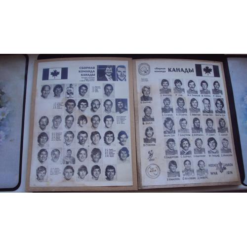 Сборная Канады НХЛ-ВХА.участников серии матчей СССР-Канада 1973-74г.