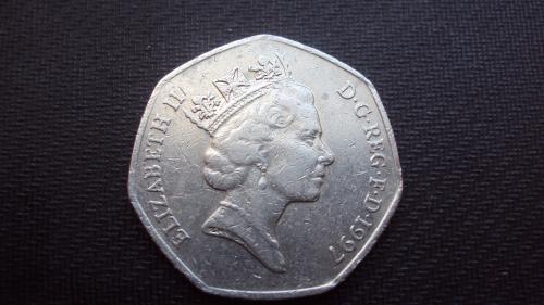 Великобритания 50 пенсов 1997г.