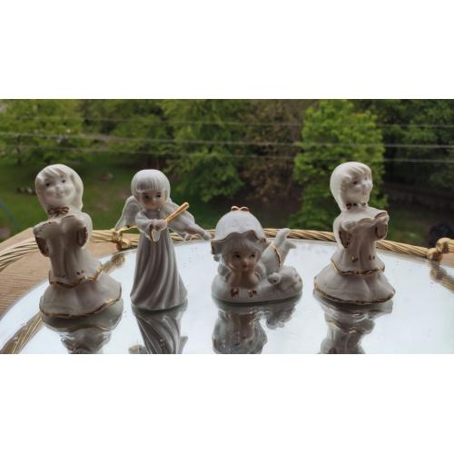 * 4 шт . - Capodimonte Italian Porcelain - ангел фарфор италия