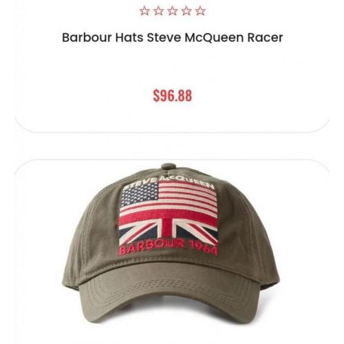 Barbour Steve Mcqueen Usa Flag Cap in Green for Men   бейсболка сша