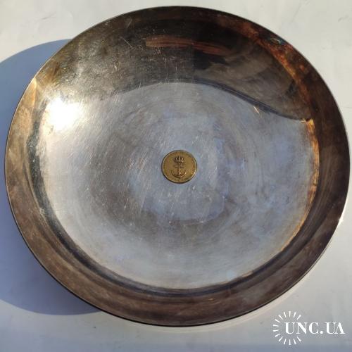 * Reed &amp; Barton Silver Plate - ваза латунь сребрение - 18.5 см . якорь