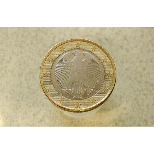 1 евро Німеччина 2002 рік "J" - Гамбург (899)