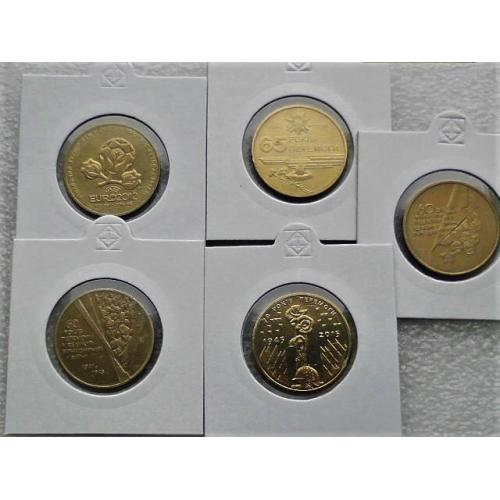  1 гривня Україна " Комплект памятних обігових монет в холдерах " (74) 