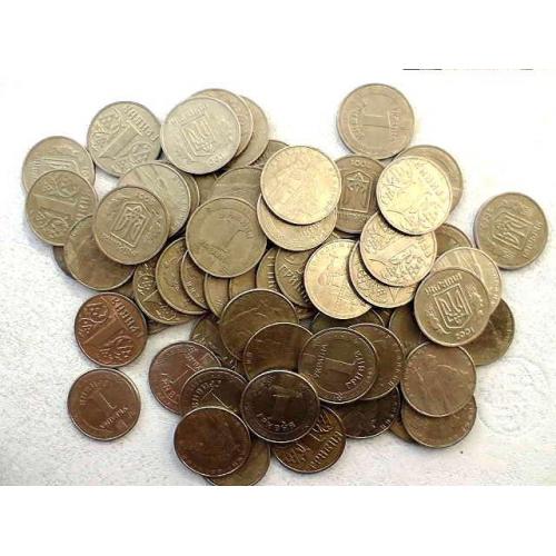 1 гривня 2001 - 2014 роки Україна " 61 штука одним лотом " 