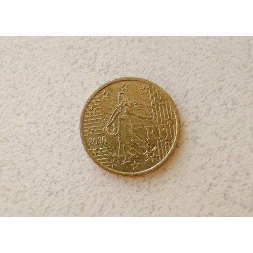  10 центів 2000 рік Франція (395а)