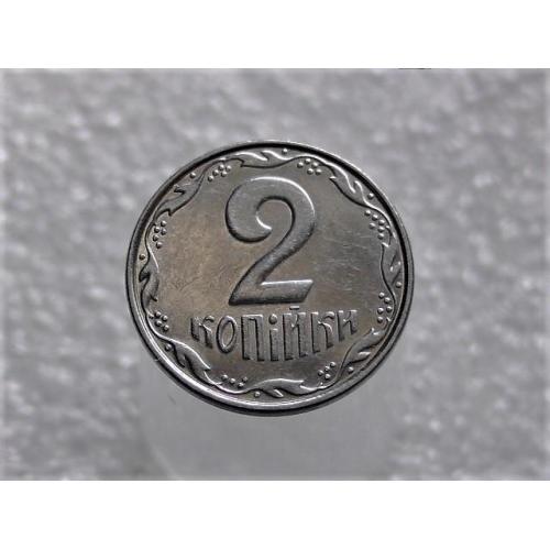 2 копейки Украина 2008 год " БРАК, выкрошка штампа аверса монеты " (416+)