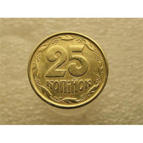 25 копеек Украина 1994 год 1БВм " вес монеты 2.76 грм. нестандартная заготовка " (501)