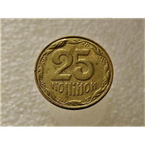 25 копійок 2014 рік Україна " Брак, Вздуття Гальвано - Покриття Монети " (59+) 
