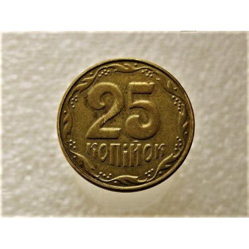 25 копійок 2014 рік Україна " Брак, Вздуття Гальвано - Покриття " (61+)