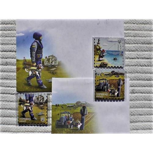  Два почтовых конверта " Пес Патрон " Формата С5 и обычный, плюс три магнита в виде марки