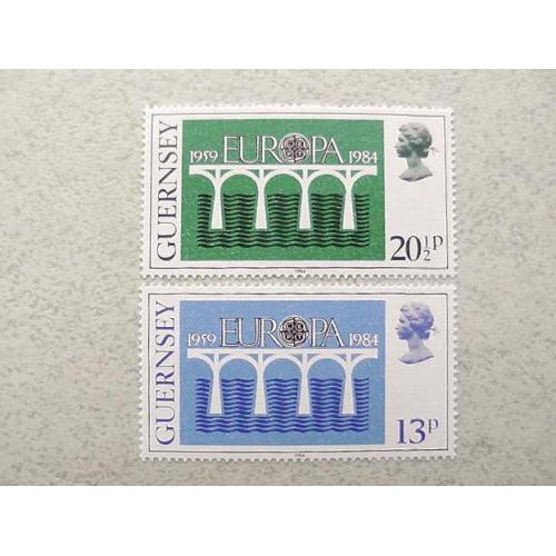 Серія поштових марок Англія Гернсі " Європа СЕРТ " 1984 рік ** 