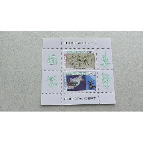  Малий поштовий аркуш Турецька Республіка Північного Кіпру " Європа СЕРТ " 1983 рік **