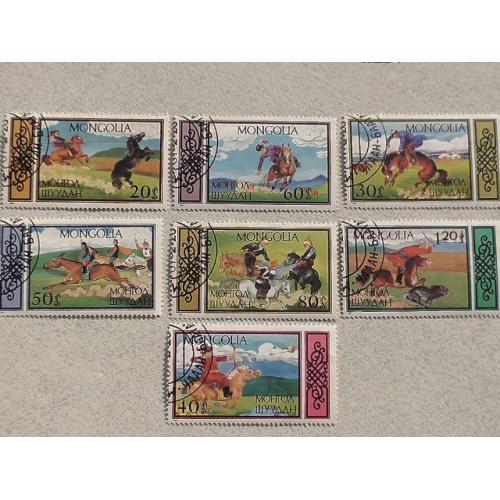 Серія марок Монголія " Коні " 