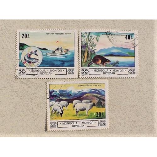  Серія поштових марок Монголії" Флора Фауна "